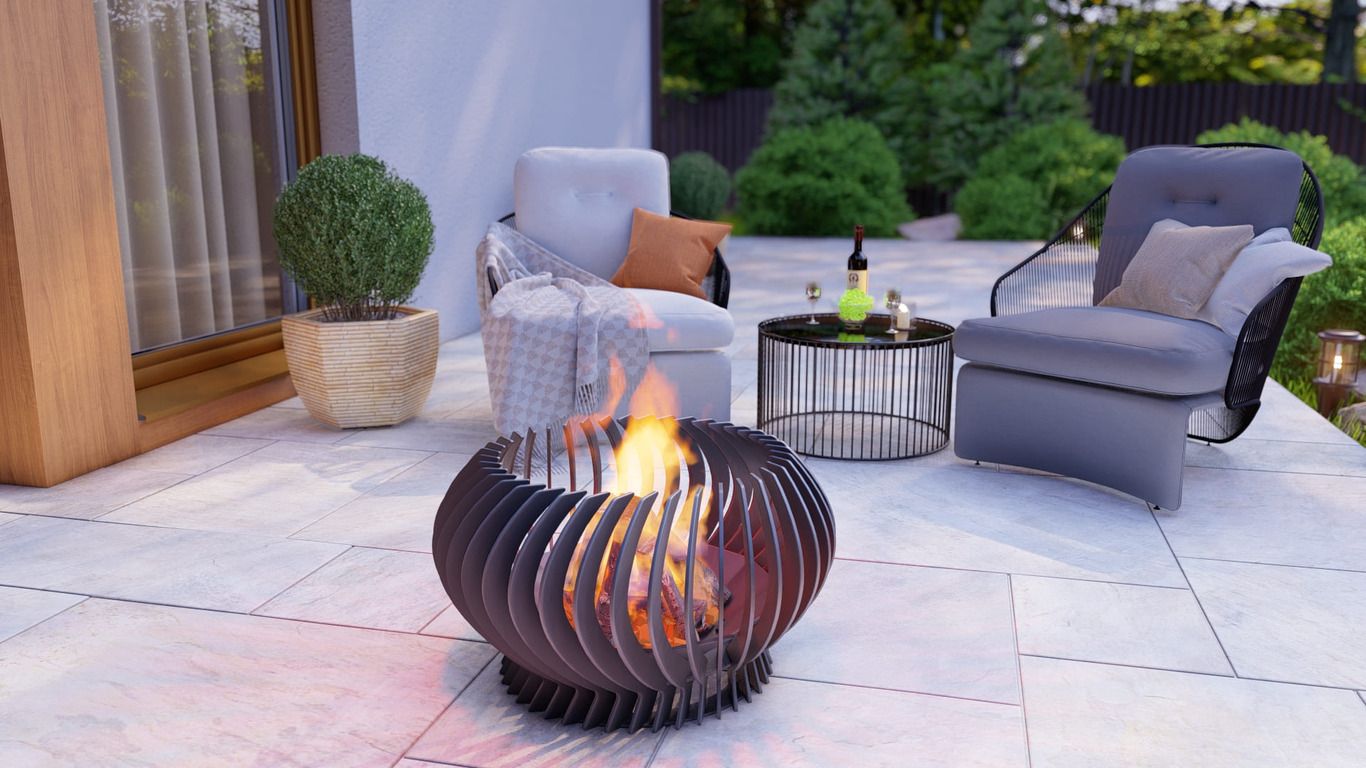 Solar Flare Two Sizes Fire Pit. DXF, SVG files for plasma, laser cutting. Фото 7