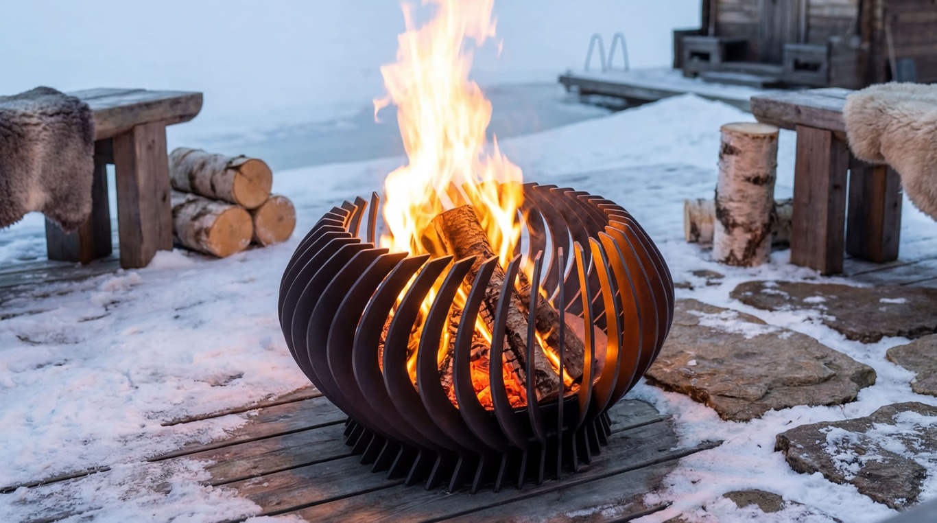 Solar Flare Two Sizes Fire Pit. DXF, SVG files for plasma, laser cutting. Фото 5