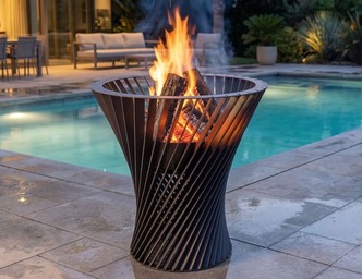 Spiral Tower 25" Fire Pit. DXF, SVG files for plasma, laser cutting