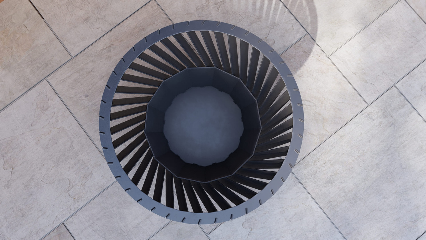 Spiral Tower 32" Fire Pit. DXF, SVG files for plasma, laser cutting. Фото 15