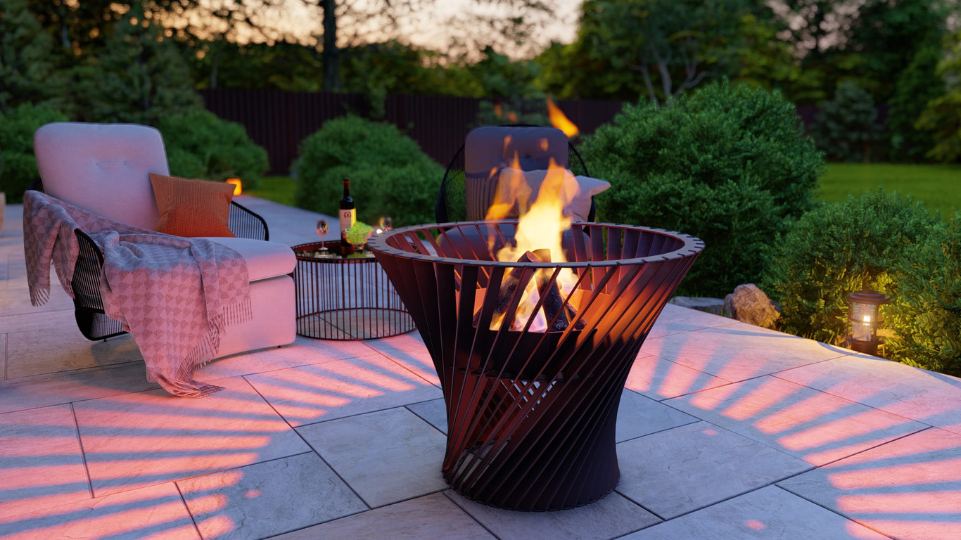 Spiral Tower 32" Fire Pit. DXF, SVG files for plasma, laser cutting. Фото 5
