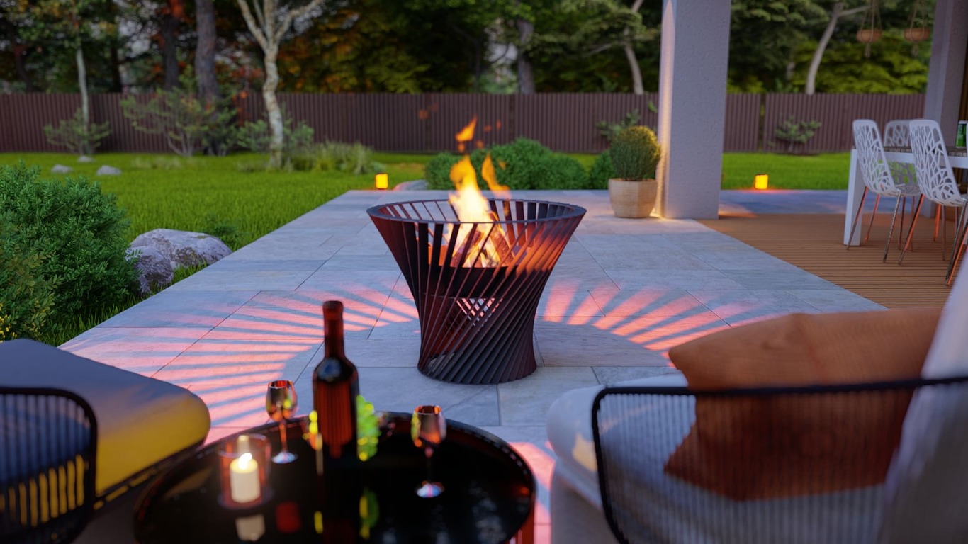 Spiral Tower 32" Fire Pit. DXF, SVG files for plasma, laser cutting. Фото 6