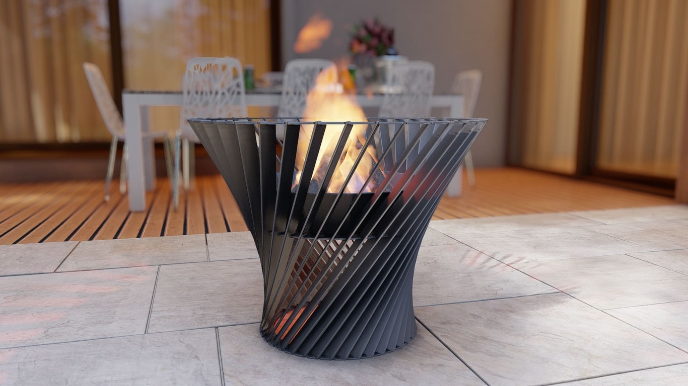 Spiral Tower 32" Fire Pit. DXF, SVG files for plasma, laser cutting. Фото 8