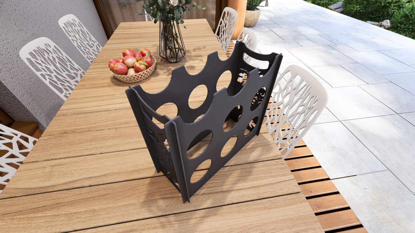 Classic Vine Wine Rack. DXF, SVG files for plasma, laser cutting. . Фото 6