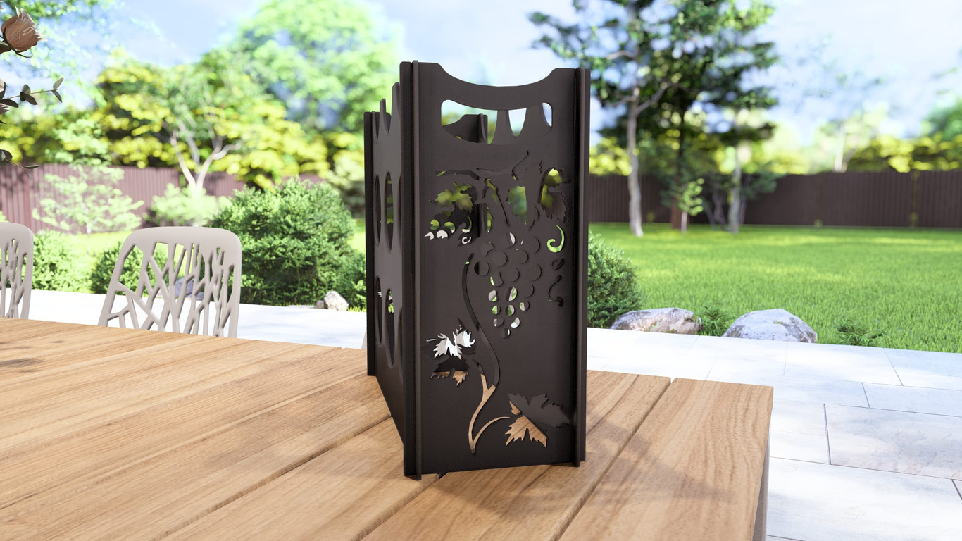 Classic Vine Wine Rack. DXF, SVG files for plasma, laser cutting. . Фото 7