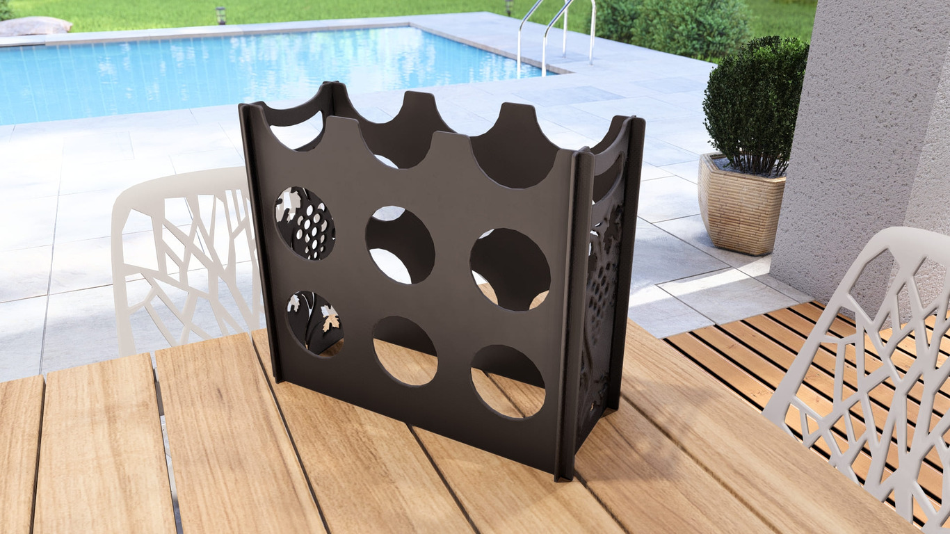 Classic Vine Wine Rack. DXF, SVG files for plasma, laser cutting. . Фото 8