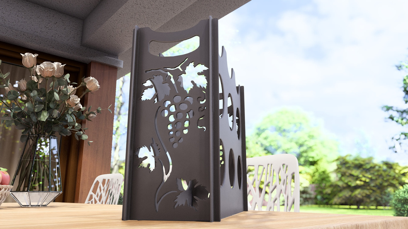 Classic Vine Wine Rack. DXF, SVG files for plasma, laser cutting. . Фото 9