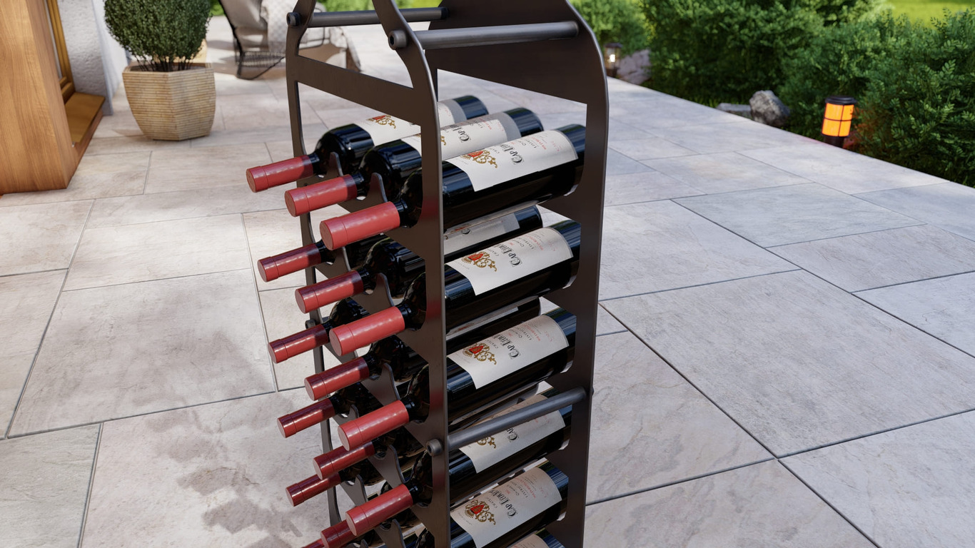 Big Bottle Wine Rack. DXF, SVG files for plasma, laser cutting. Фото 2