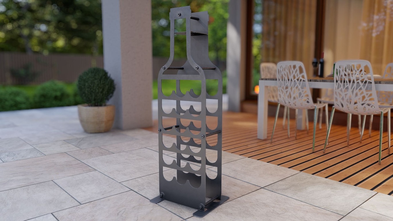 Big Bottle Wine Rack. DXF, SVG files for plasma, laser cutting. Фото 6