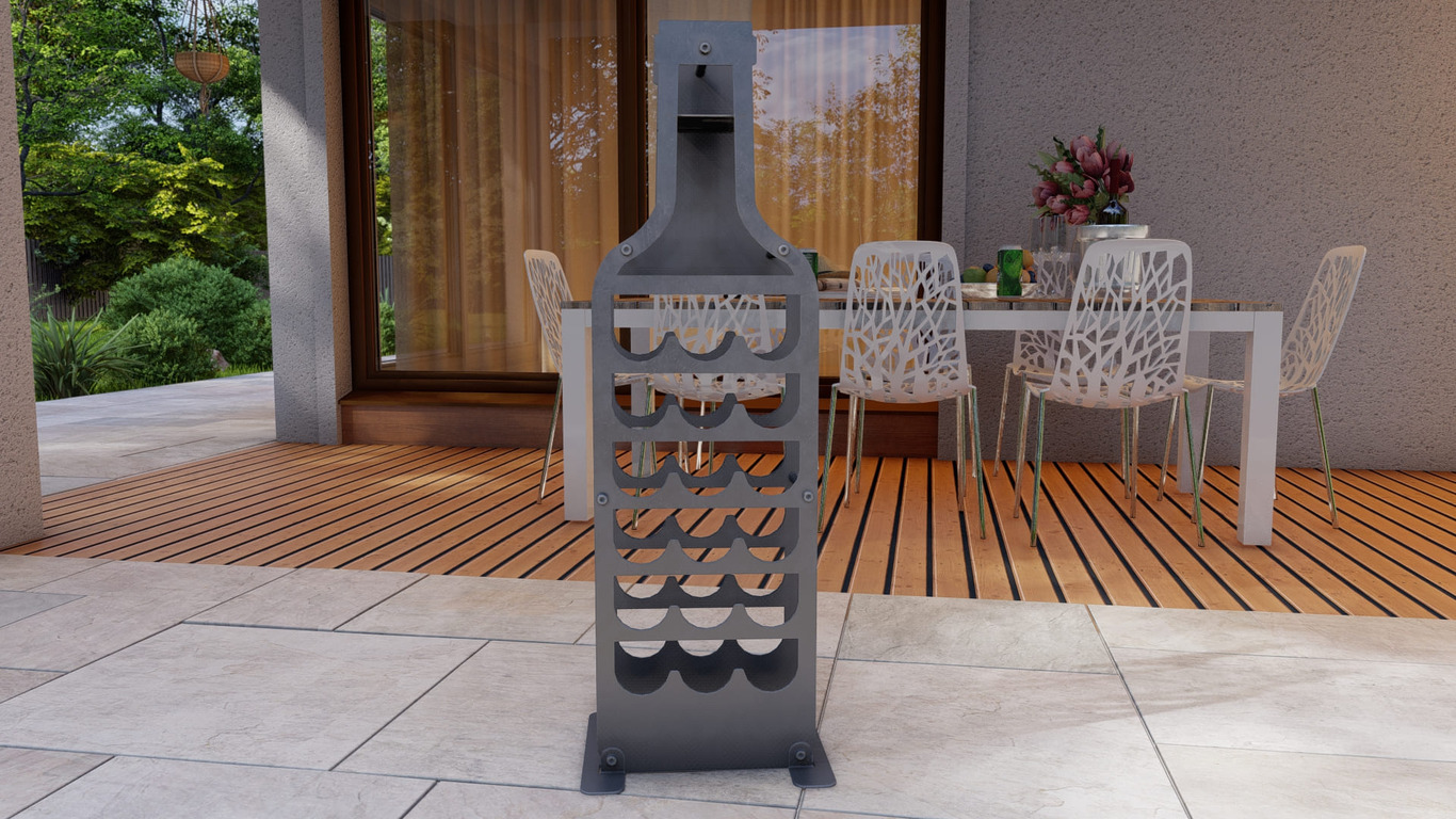 Big Bottle Wine Rack. DXF, SVG files for plasma, laser cutting. Фото 8