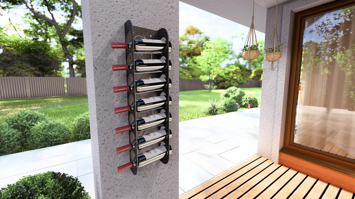 Grapevine Wall Wine Rack. DXF, SVG files for plasma, laser cutting