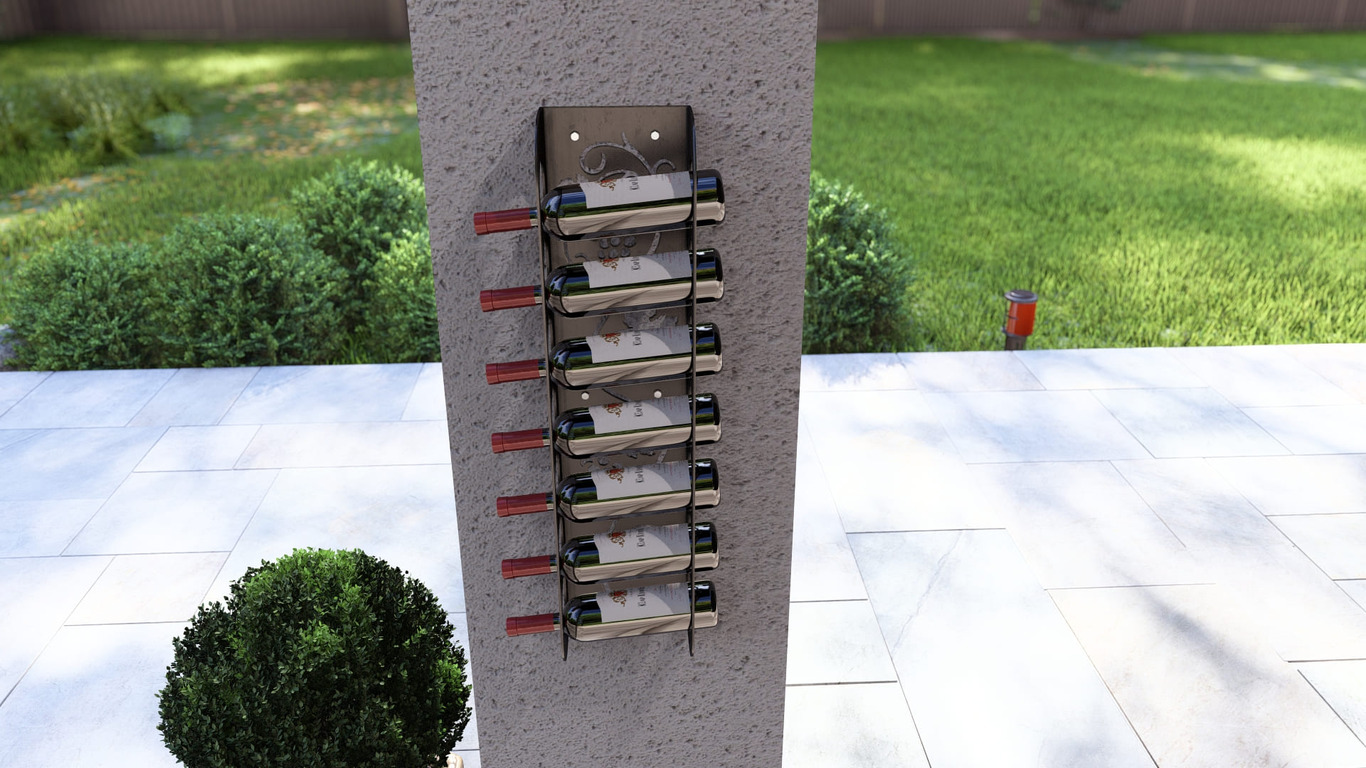 Grapevine Wall Wine Rack. DXF, SVG files for plasma, laser cutting. Фото 3