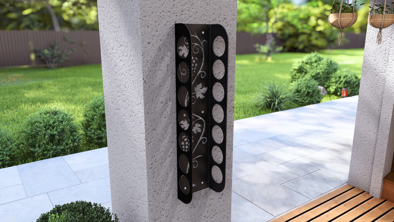 Grapevine Wall Wine Rack. DXF, SVG files for plasma, laser cutting. Фото 6
