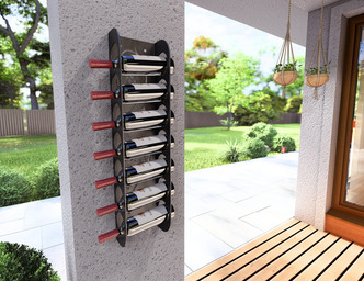Grapevine Wall Wine Rack. DXF, SVG files for plasma, laser cutting