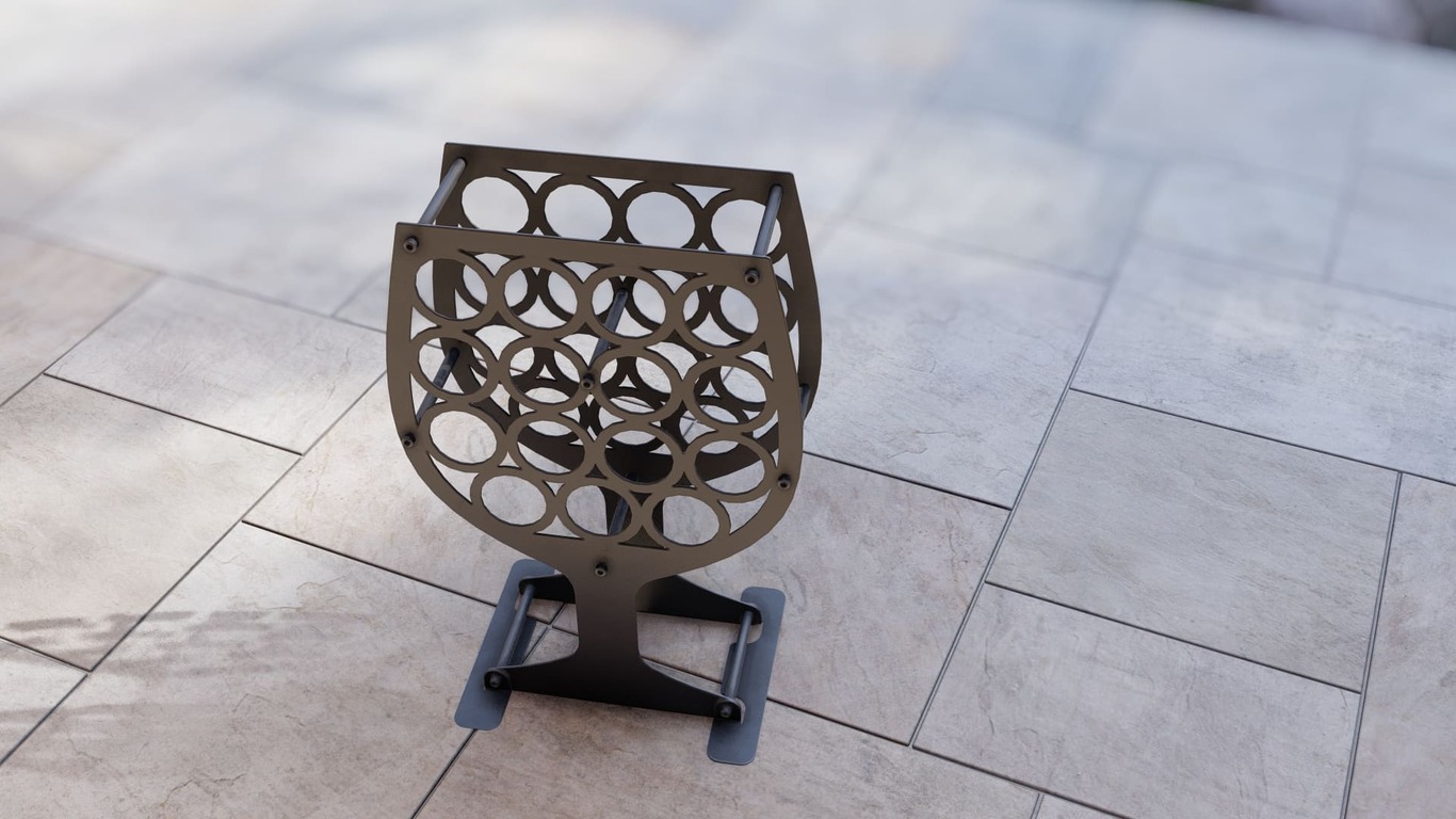 Glass Wine Rack. DXF, SVG files for plasma, laser cutting. Фото 6