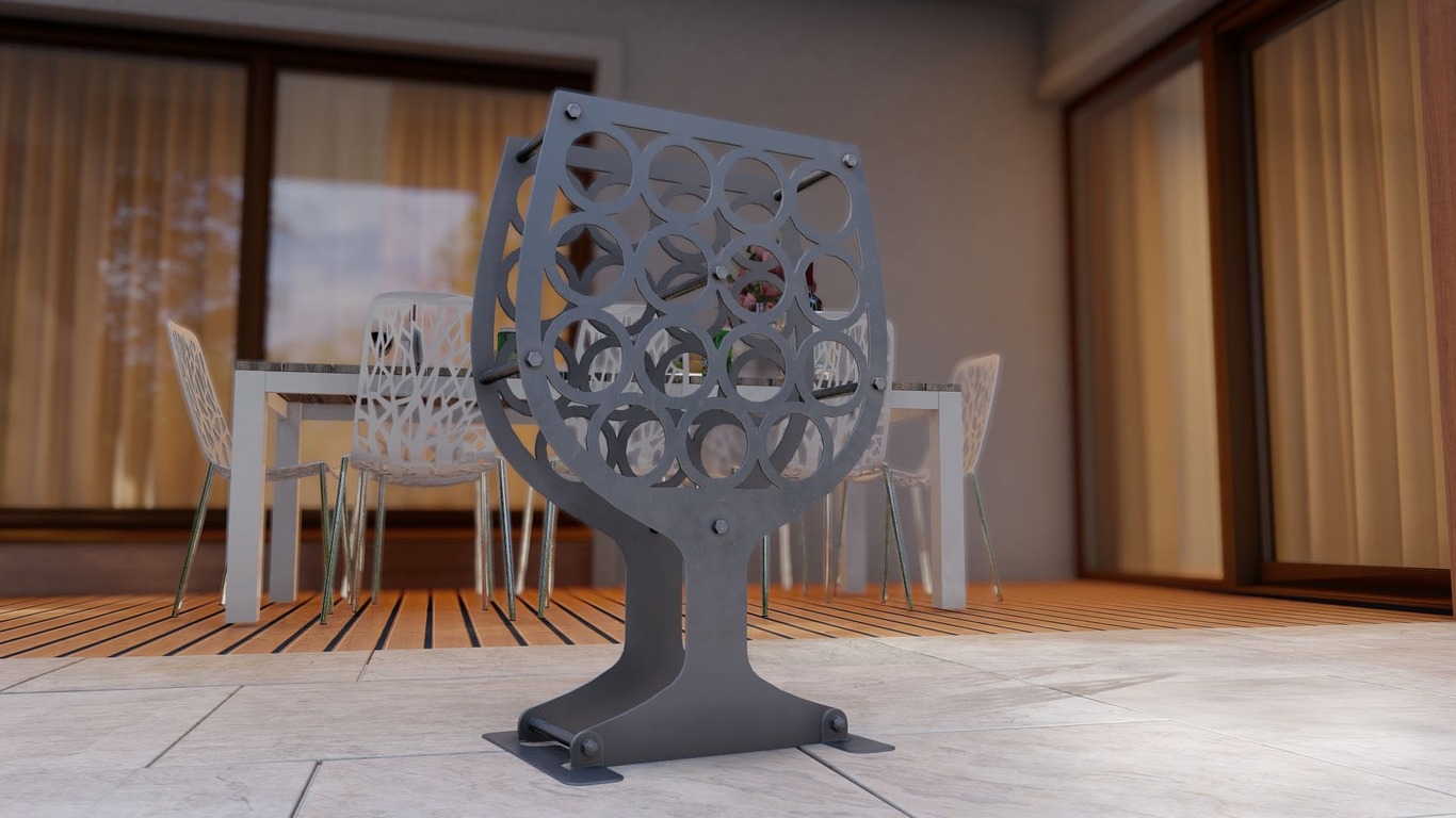 Glass Wine Rack. DXF, SVG files for plasma, laser cutting. Фото 8