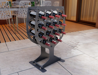 Glass Wine Rack. DXF, SVG files for plasma, laser cutting