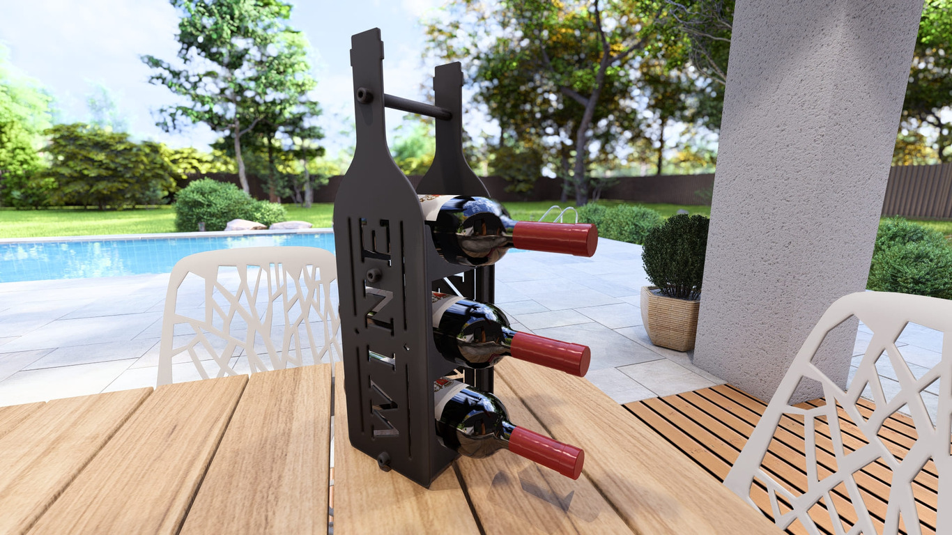 Bottle V1 Wine Rack. DXF, SVG files for plasma, laser cutting. Фото 4