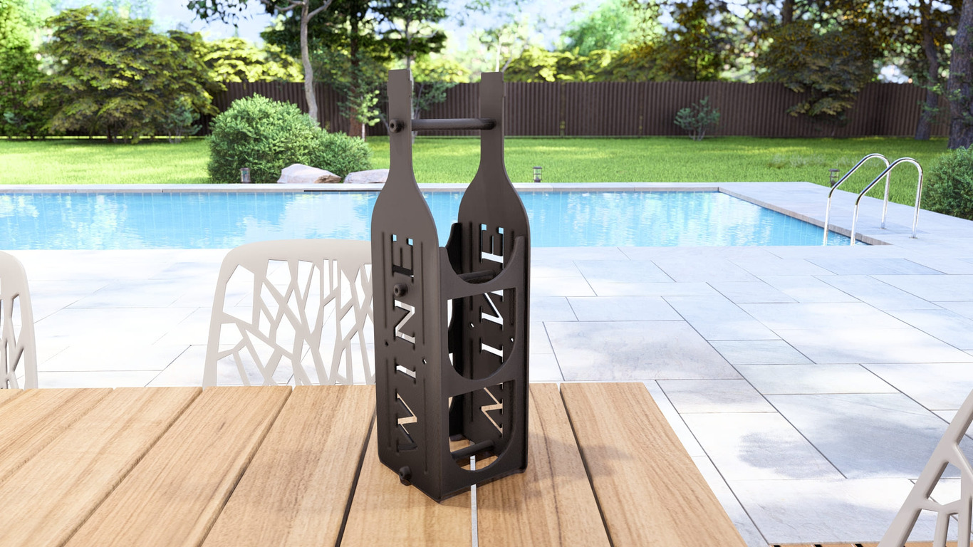 Bottle V1 Wine Rack. DXF, SVG files for plasma, laser cutting. Фото 5