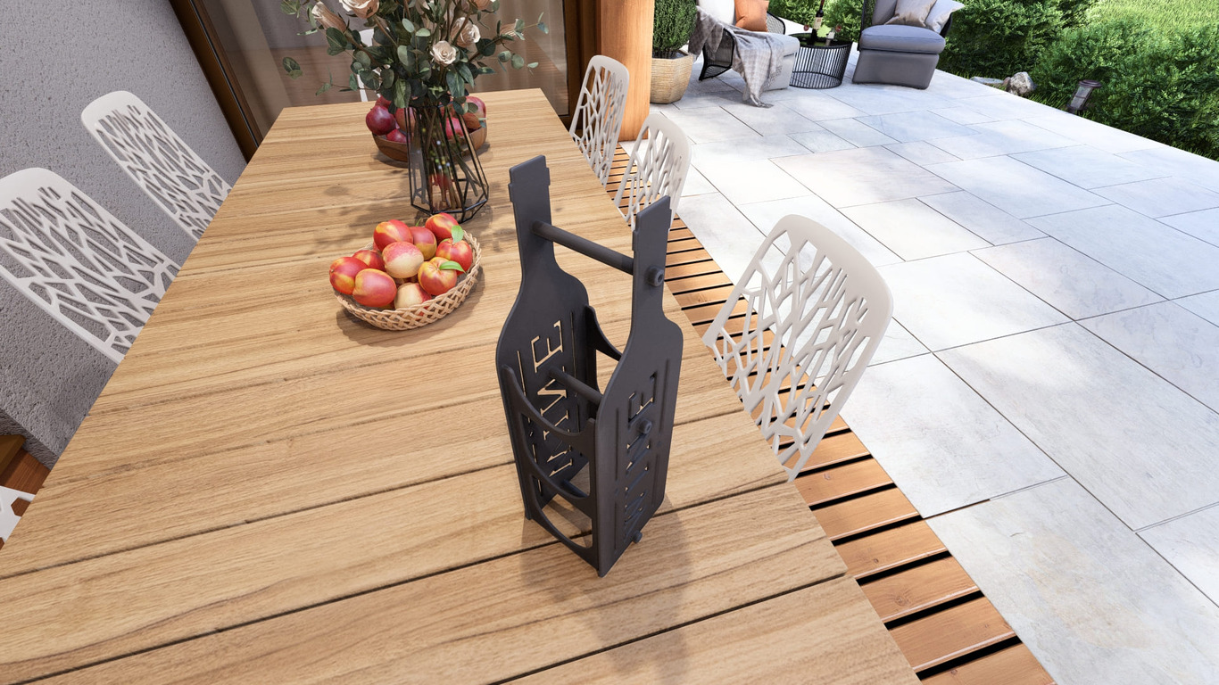 Bottle V1 Wine Rack. DXF, SVG files for plasma, laser cutting. Фото 6
