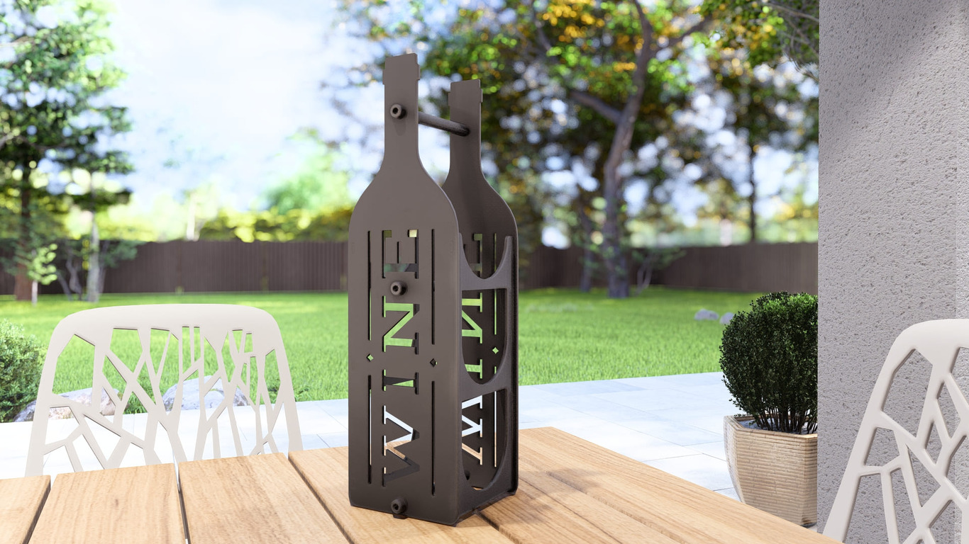 Bottle V1 Wine Rack. DXF, SVG files for plasma, laser cutting. Фото 7
