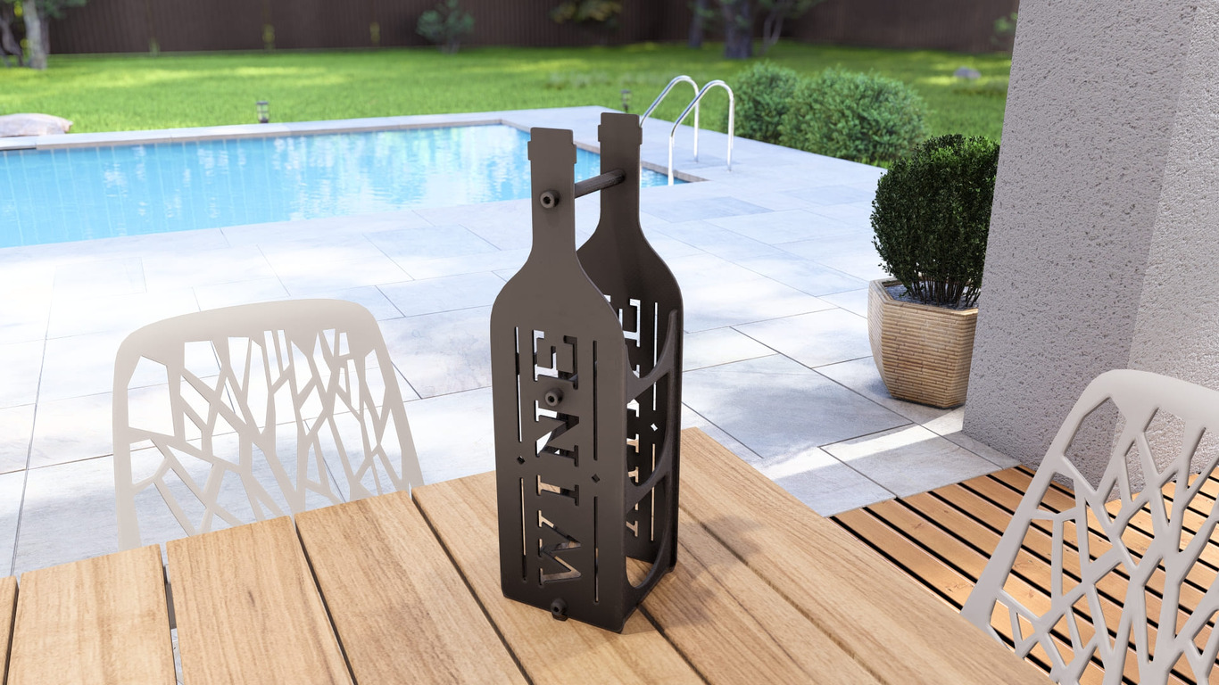Bottle V1 Wine Rack. DXF, SVG files for plasma, laser cutting. Фото 8