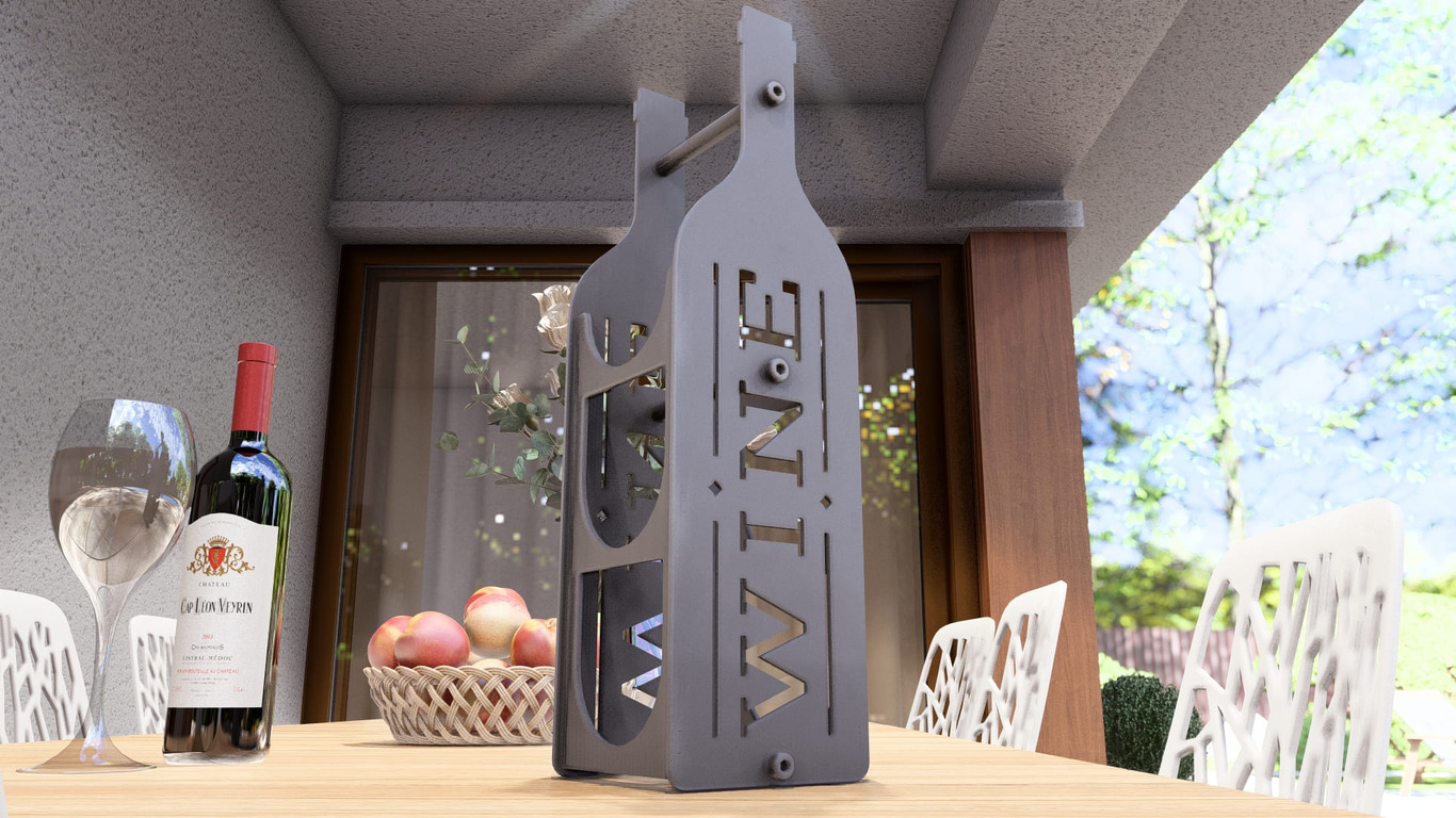 Bottle V1 Wine Rack. DXF, SVG files for plasma, laser cutting. Фото 9