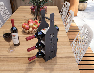 Bottle V1 Wine Rack. DXF, SVG files for plasma, laser cutting