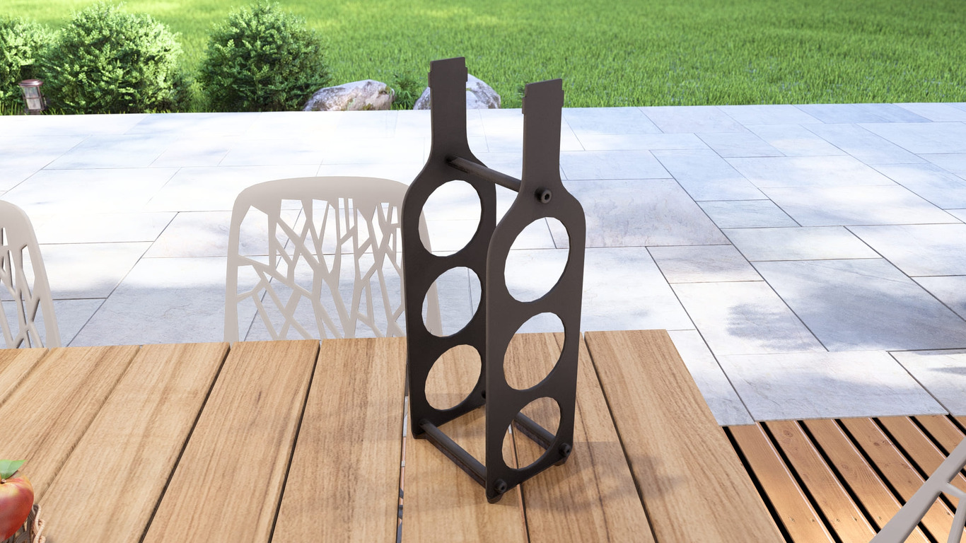 Porte-bouteilles Bouteille V2. Fichiers DXF, SVG pour découpe plasma et laser. Фото 6