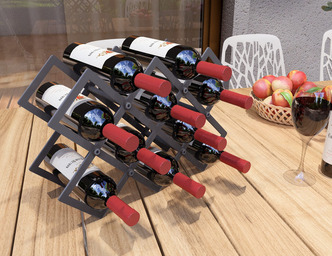 Suport pentru sticle de vin Edge. Fișiere DXF, SVG pentru tăiere cu plasmă și laser