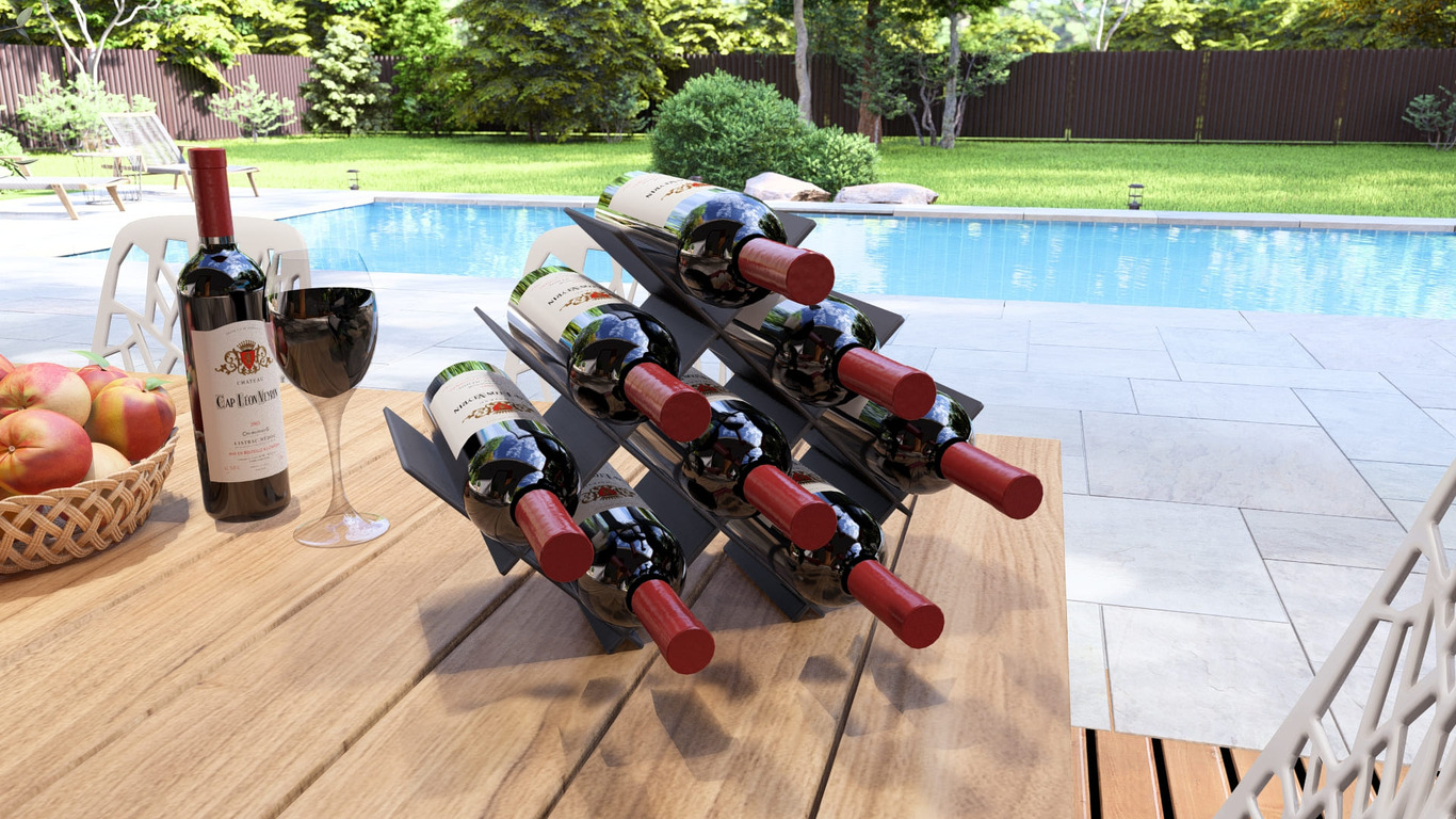 Flatlink Wine Rack. DXF, SVG files for plasma, laser cutting
