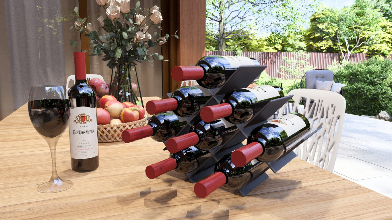 Flatlink Wine Rack. DXF, SVG files for plasma, laser cutting. Фото 3