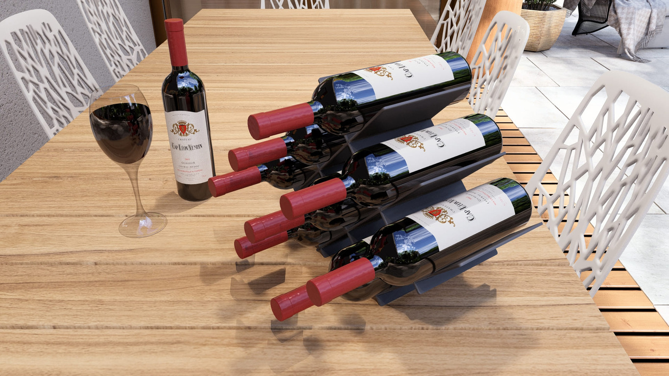 Flatlink Wine Rack. DXF, SVG files for plasma, laser cutting. Фото 4