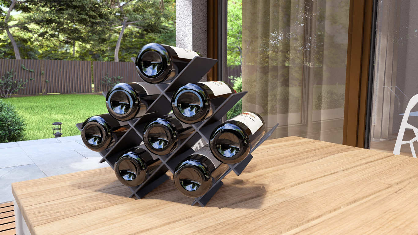 Flatlink Wine Rack. DXF, SVG files for plasma, laser cutting. Фото 5