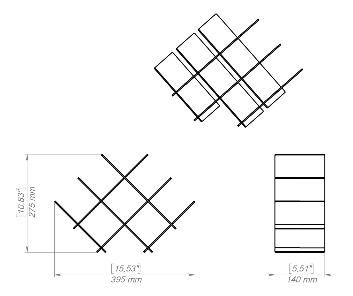Flatlink Wine Rack. DXF, SVG files for plasma, laser cutting. Фото 13