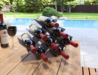 Flatlink Wine Rack. DXF, SVG files for plasma, laser cutting