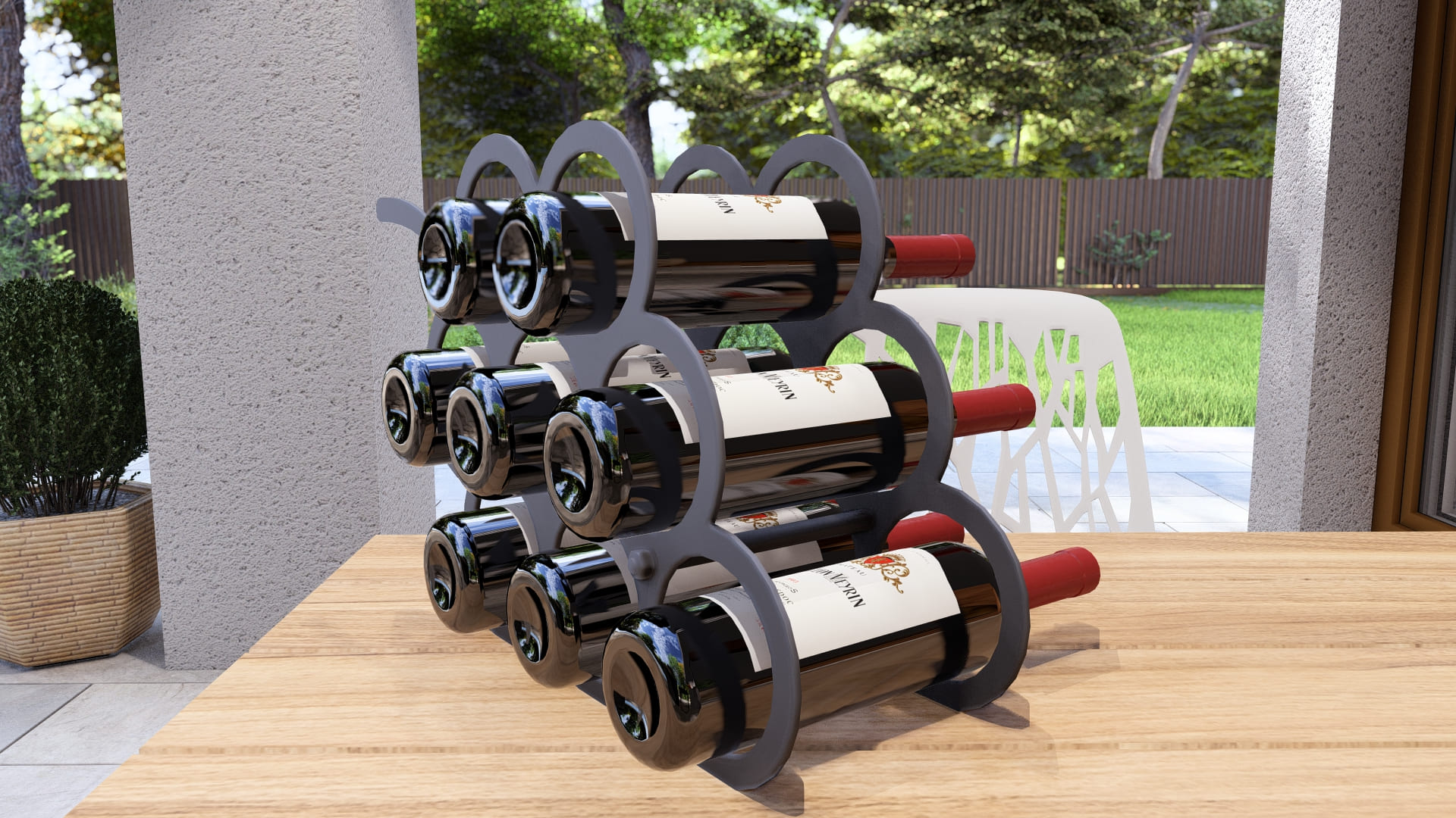 Grapes Bunch Wine Rack DXF and SVG Art and Design Files for CNC/Laser ...