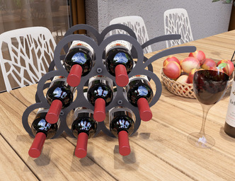 Suport pentru sticle de vin Ciorchine de struguri. Fișiere DXF, SVG pentru tăiere cu plasmă și laser