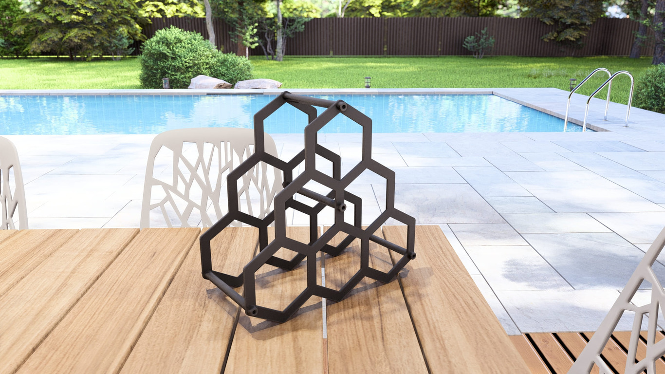 Honeycombs Wine Rack. DXF, SVG files for plasma, laser cutting. Фото 5
