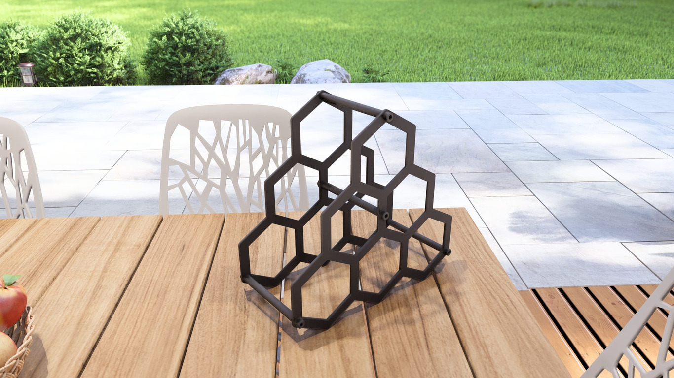 Honeycombs Wine Rack. DXF, SVG files for plasma, laser cutting. Фото 7