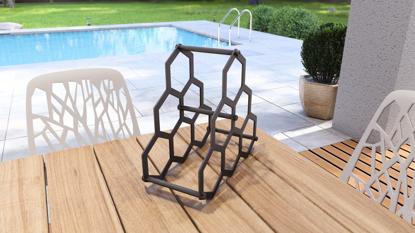Honeycombs Wine Rack. DXF, SVG files for plasma, laser cutting. Фото 8