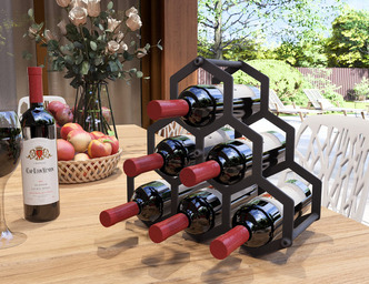 Honeycombs Wine Rack. DXF, SVG files for plasma, laser cutting