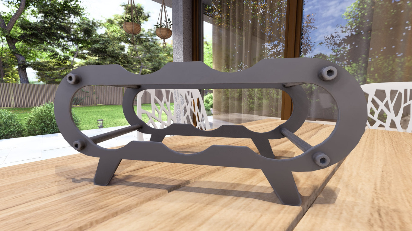 Modern Wine Rack. DXF, SVG files for plasma, laser cutting. Фото 10