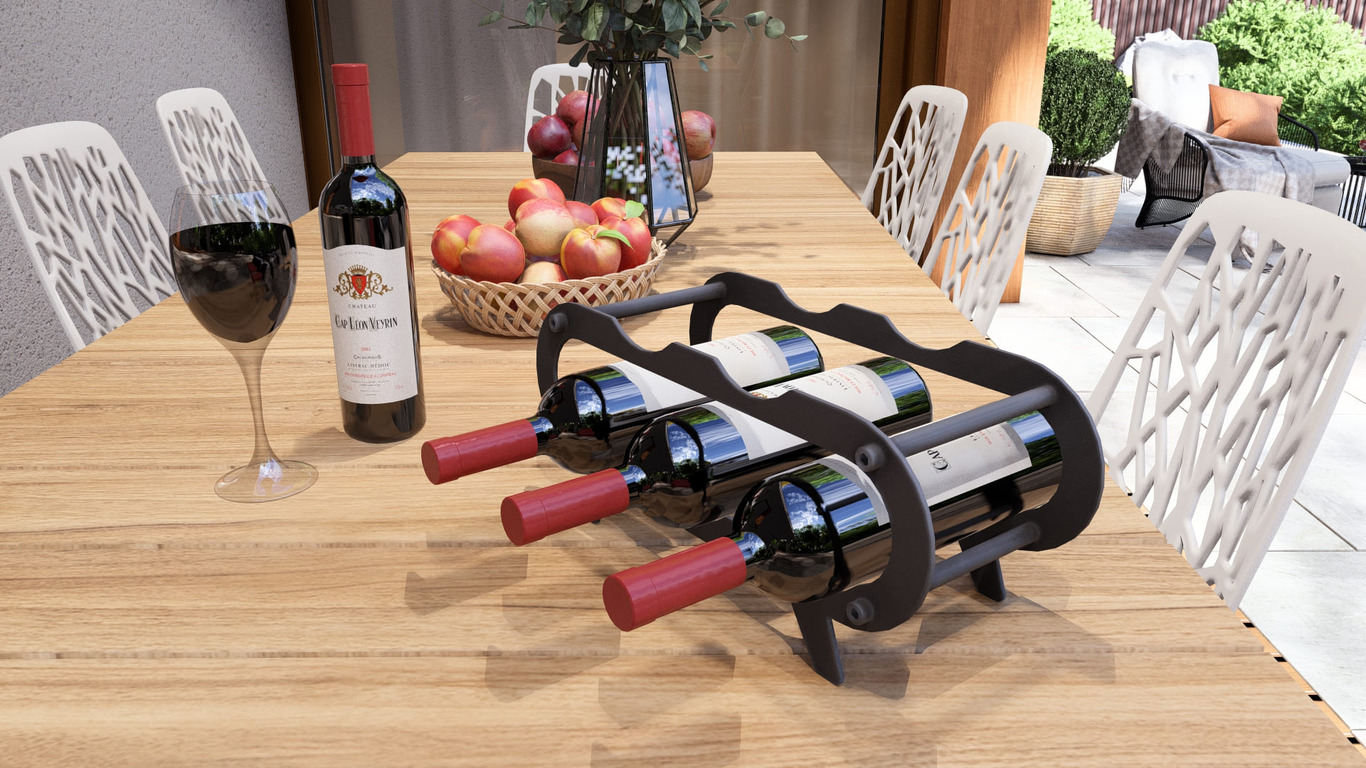 Modern Wine Rack. DXF, SVG files for plasma, laser cutting. Фото 2
