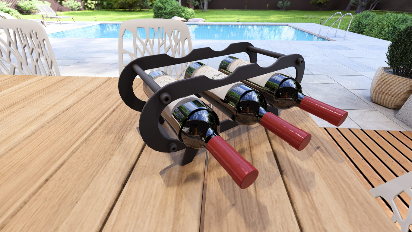 Modern Wine Rack. DXF, SVG files for plasma, laser cutting. Фото 3