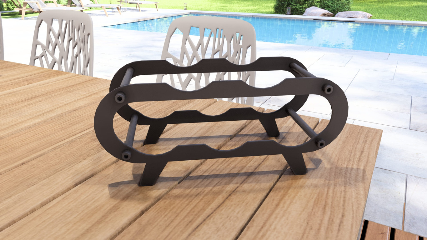 Modern Wine Rack. DXF, SVG files for plasma, laser cutting. Фото 5