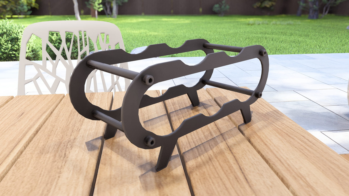 Modern Wine Rack. DXF, SVG files for plasma, laser cutting. Фото 7