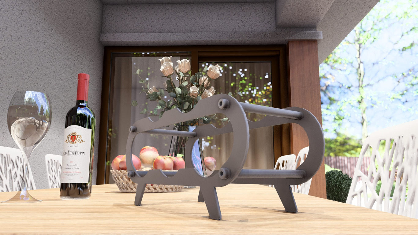 Modern Wine Rack. DXF, SVG files for plasma, laser cutting. Фото 9