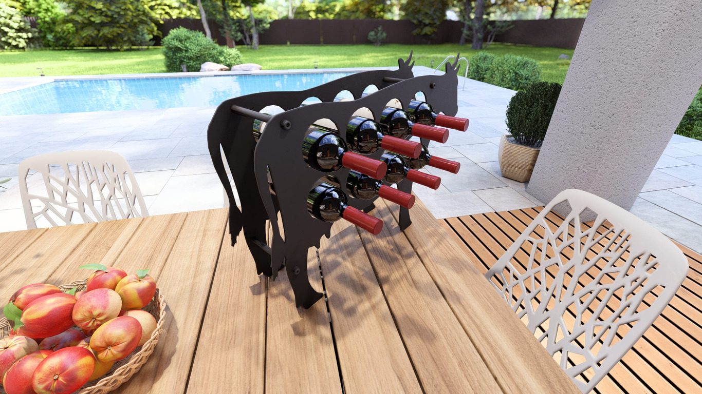 Cow Wine Rack. DXF, SVG files for plasma, laser cutting. Фото 4