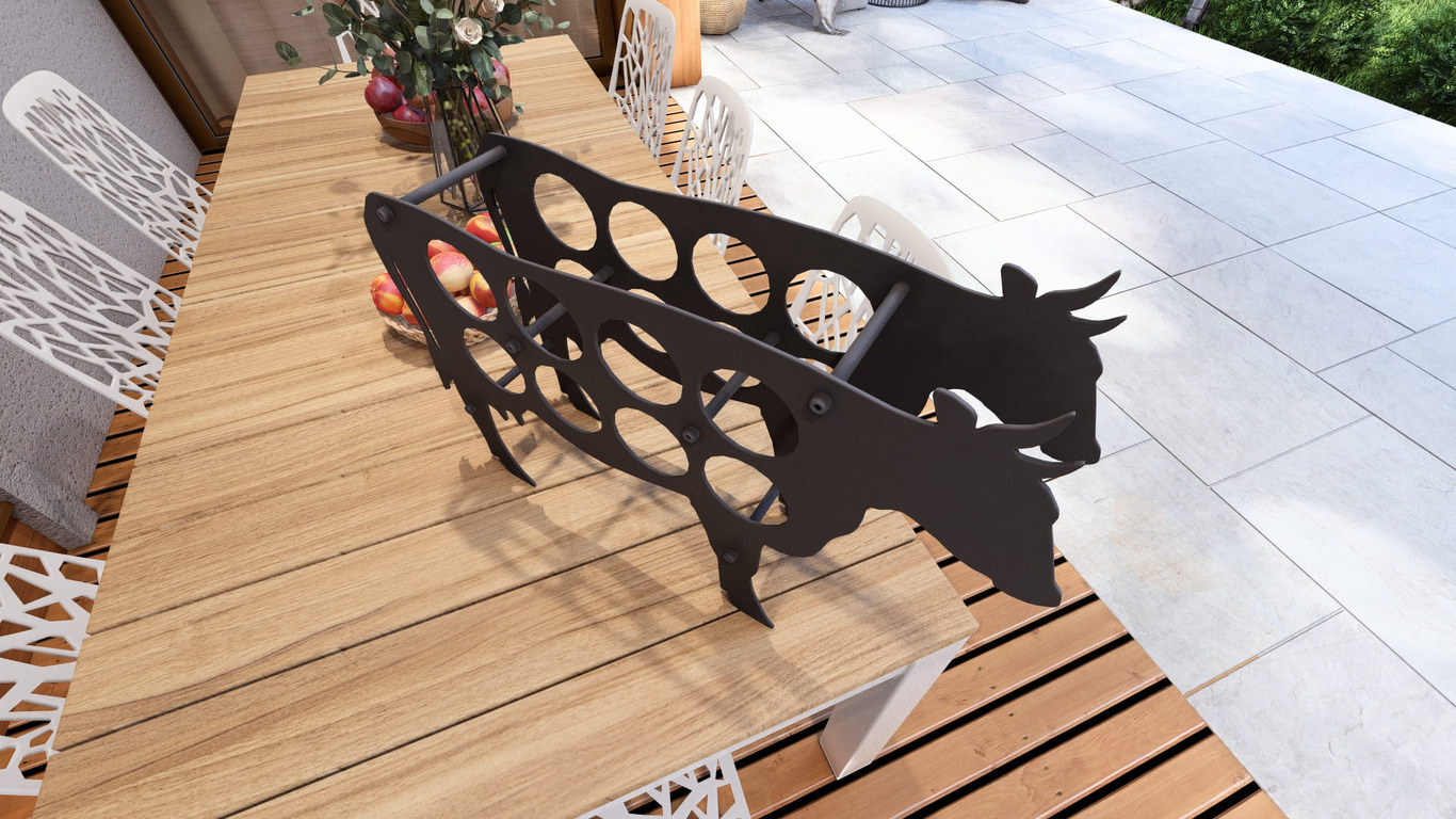 Cow Wine Rack. DXF, SVG files for plasma, laser cutting. Фото 6